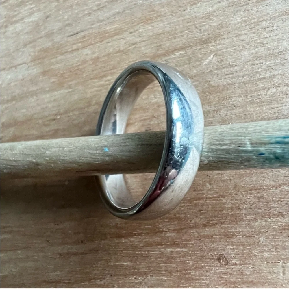 14k white gold mens wedding band ring